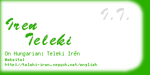iren teleki business card