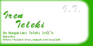 iren teleki business card